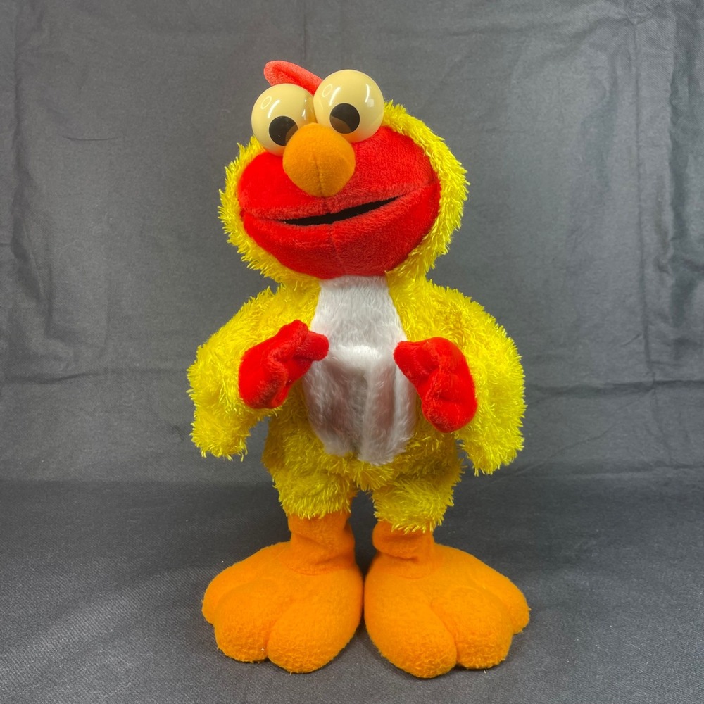 Vintage Chicken Dance Elmo Fisher-Price Sesame Street Animatronic Plush 2001 13"